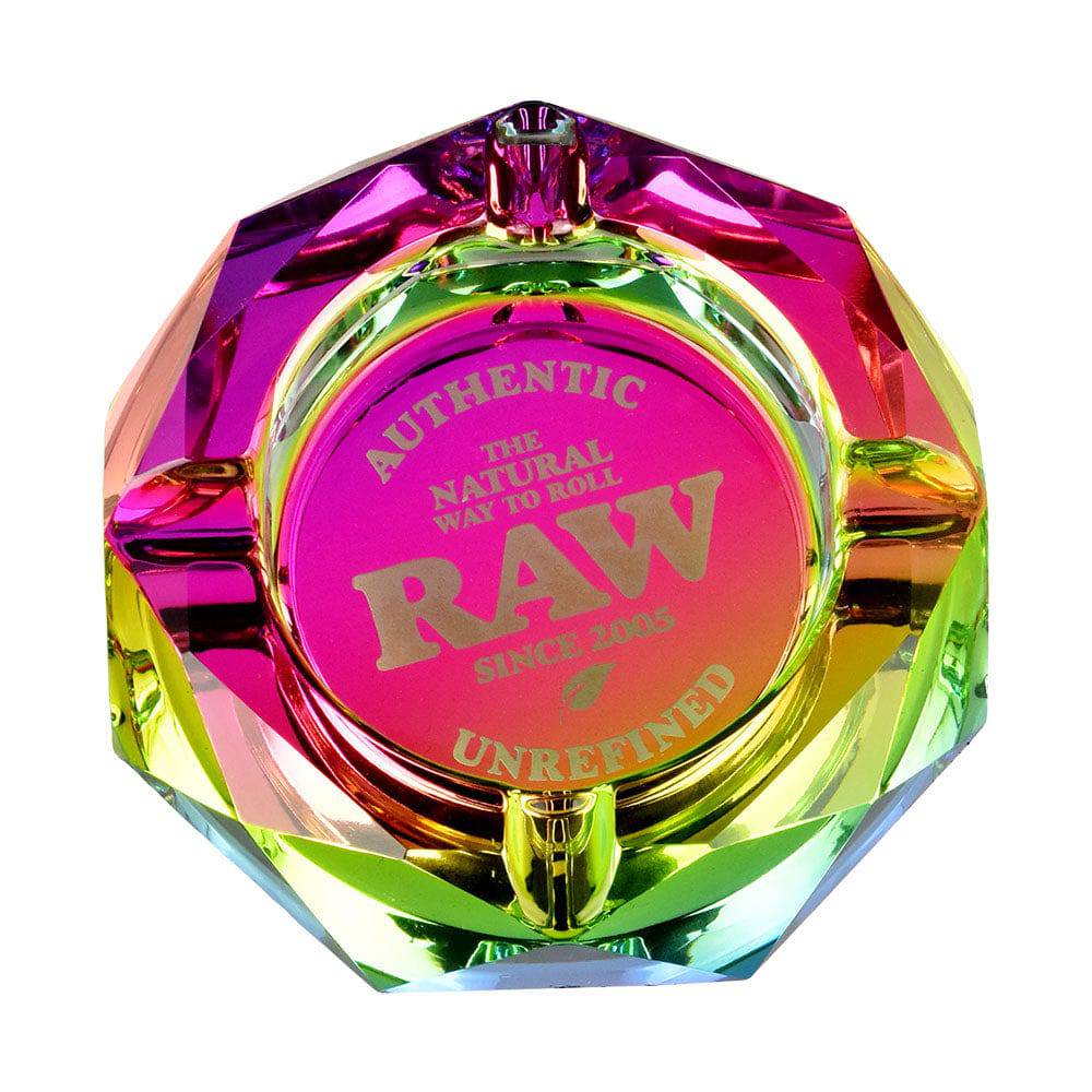 RAW Prism Glass Ashtray | 4.5" - Discreet Smoker