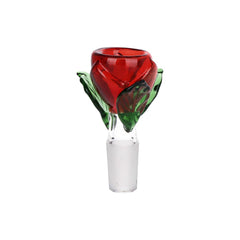 Rose in Vase Glass Water Pipe - 7" / 14mm F - Discreet Smoker