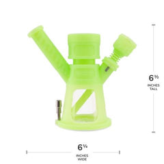 Ooze Hyborg Silicone Glass 4-in-1 Hybrid Water Pipe and Nectar Collector - Discreet Smoker