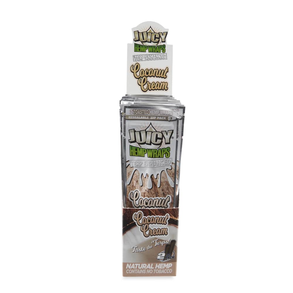 Juicy Jays Terp Enhanced Hemp Wraps 2pk Pouch 25ct POP Display - Discreet Smoker