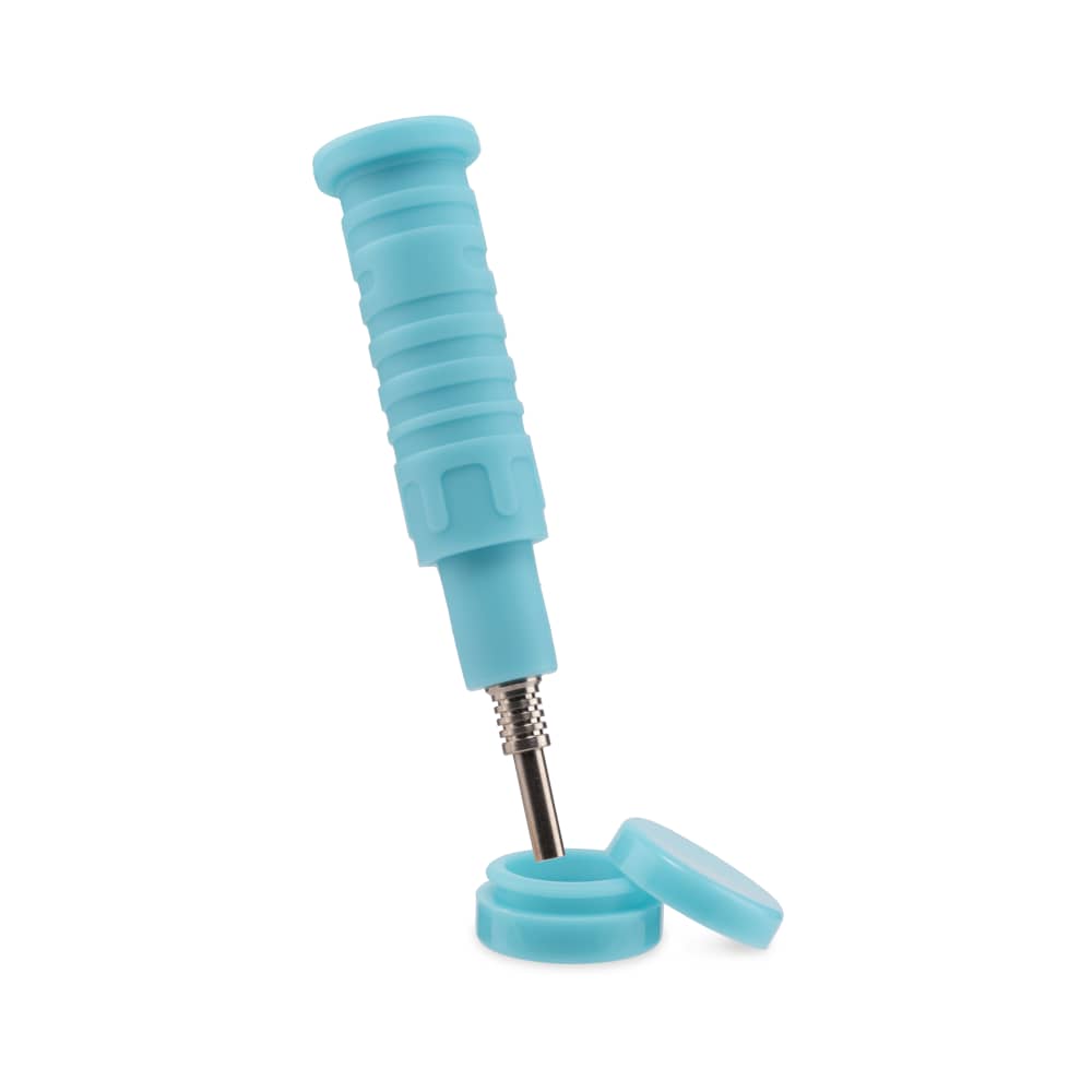 Ooze Blaster Silicone Glass 4-in-1 Hybrid Water Pipe and Dab Straw - Discreet Smoker