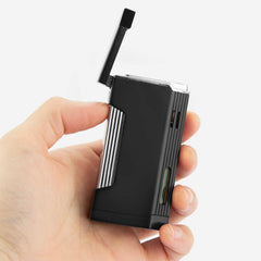 Silver Double Jet Torch Lighter - Discreet Smoker