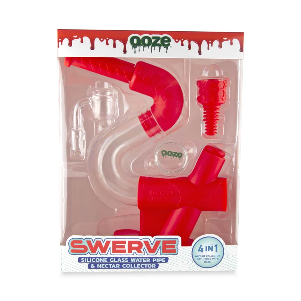 Ooze Swerve Silicone Water Pipe - Discreet Smoker