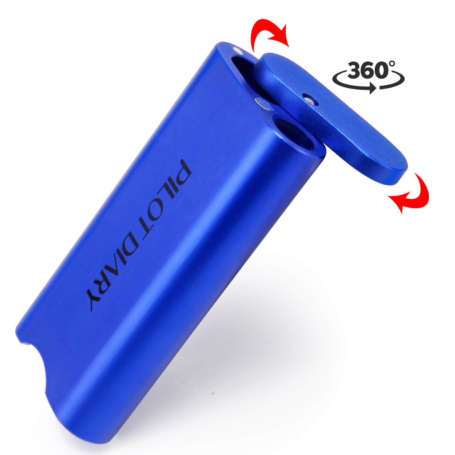 Metal Dugout Magnetic Rotating Lid - Discreet Smoker