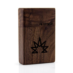 Wood Dugout With Glass One Hitter Pipe - Discreet Smoker