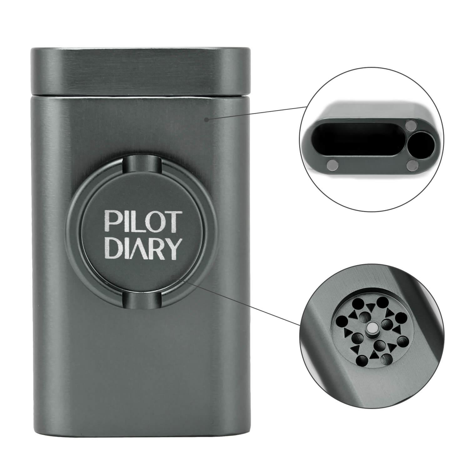 One Hitter Dugout With Grinder - Discreet Smoker