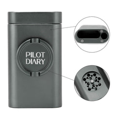 One Hitter Dugout With Grinder - Discreet Smoker