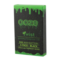 Ooze Adjustable Twist Batteries - 4.5"/ 900mAh 5pk - Discreet Smoker