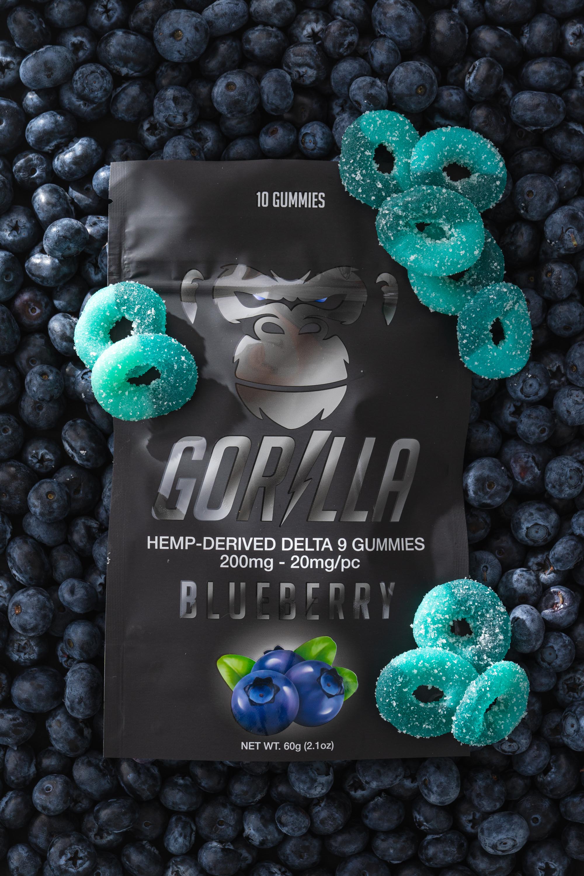 Gorilla THC Gummies - 20MG Delta 9 (10pc) - Discreet Smoker