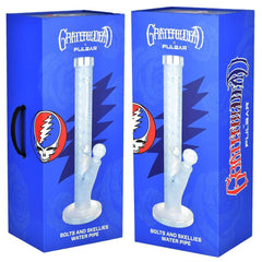 Grateful Dead x Pulsar Bolts And Skellies Straight Tube Water Pipe-15.5"/14mm F - Discreet Smoker