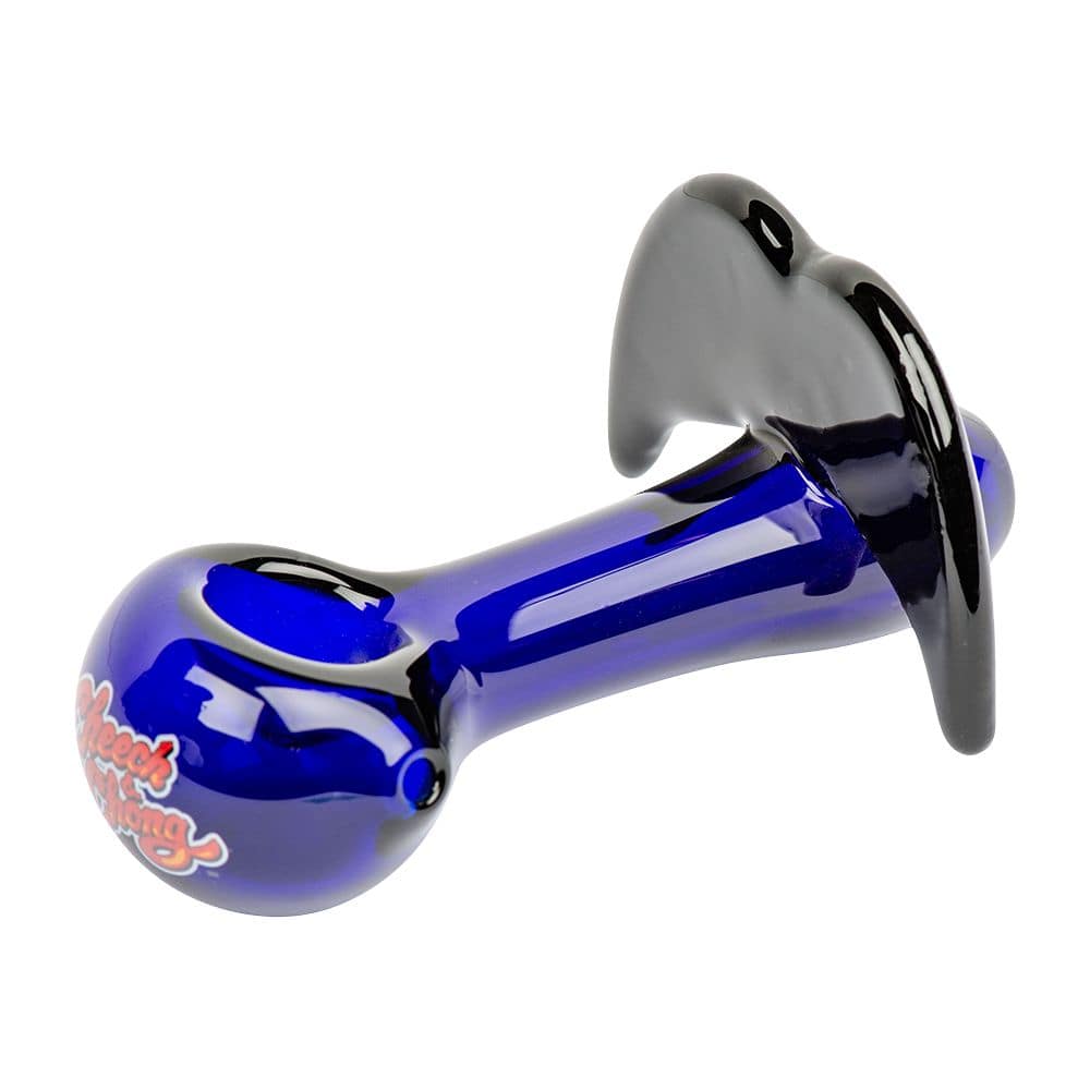 Cheech & Chong Glass Moustache Ride Spoon Pipe | 4" - Discreet Smoker