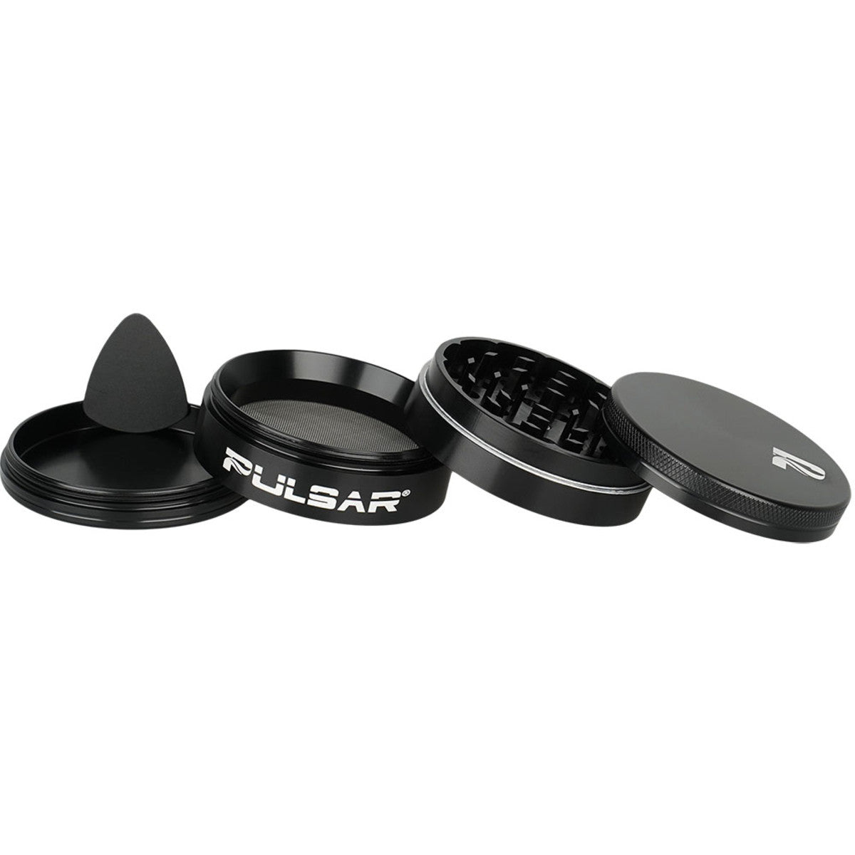 Pulsar Solid Top Aluminum Grinder-GR760- 4pc / 2.5" - Discreet Smoker