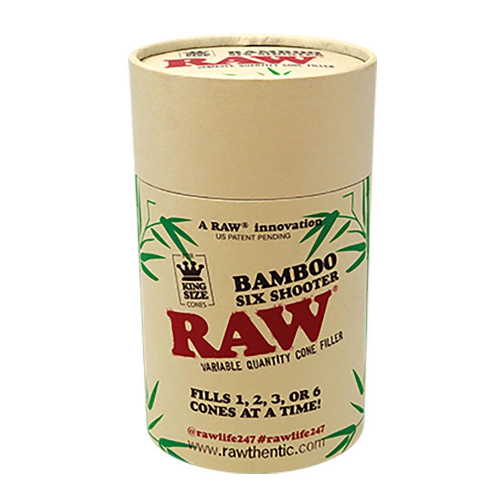 RAW Bamboo Six Shooter Cone Filler - Discreet Smoker