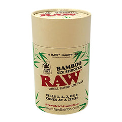 RAW Bamboo Six Shooter Cone Filler - Discreet Smoker