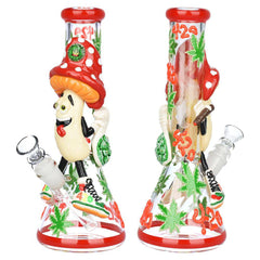 Stoney Shroom Bro 3D Painted Water Pipe | 10.25" | 14mm F - Discreet Smoker