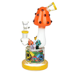 Lookah Glass Shroom Land Water Pipe - 9.5" / 14mm F - Discreet Smoker