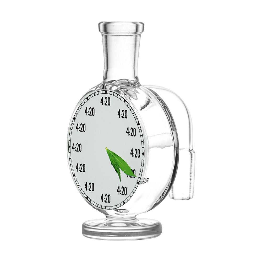Pulsar 420 Timepiece Glass Ash Catcher - 4" / 14mm M / 90D - Discreet Smoker