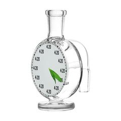 Pulsar 420 Timepiece Glass Ash Catcher - 4" / 14mm M / 90D - Discreet Smoker