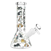 Pulsar Kitten Corral Beaker Glass Water Pipe - 7.75" - Discreet Smoker