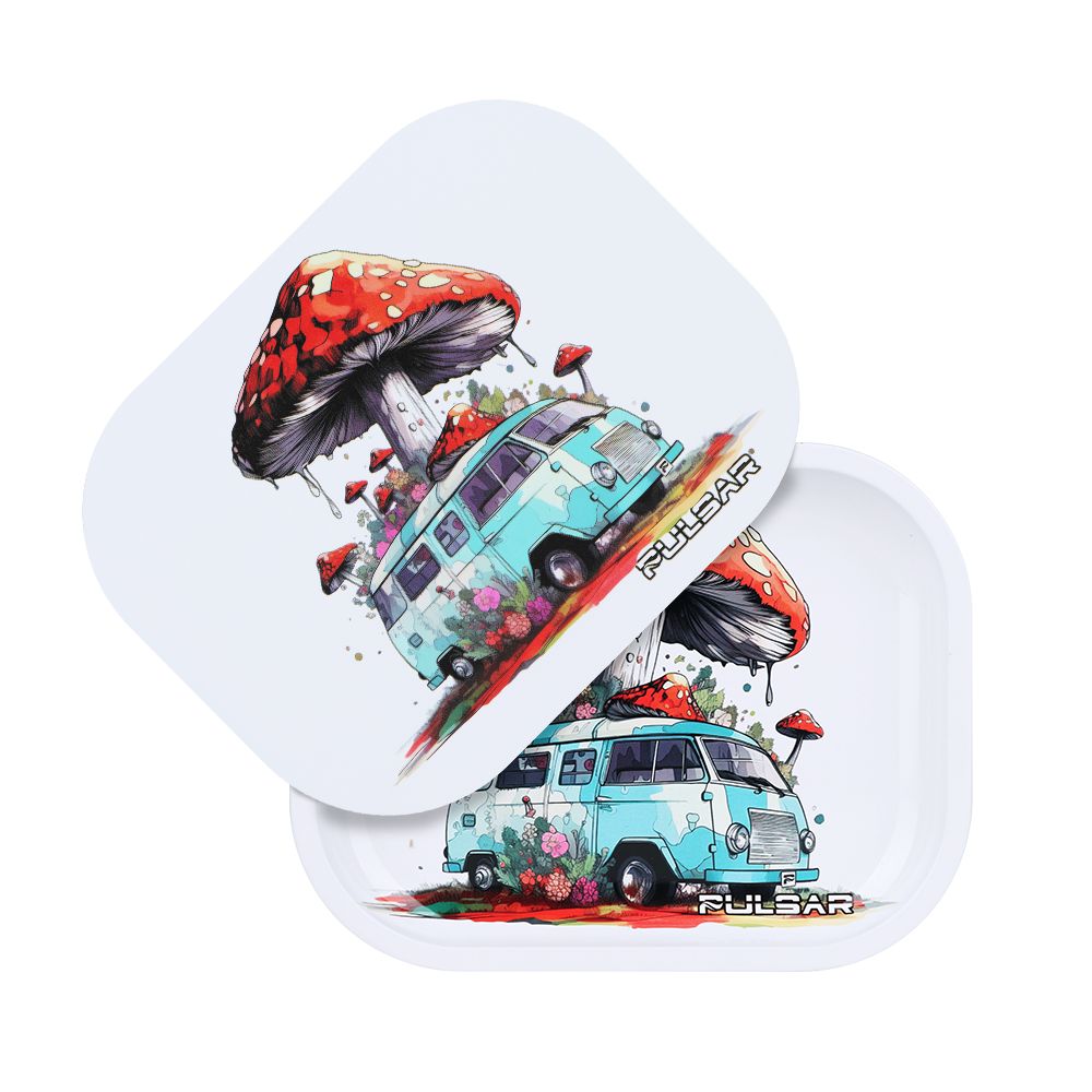 Pulsar Mini Rolling Tray & Lid Kit - Pop Up Camper / 7"x5.5" - Discreet Smoker