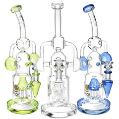 Lookah Glass Robot Recycler Water Pipe | 12.5" - Discreet Smoker