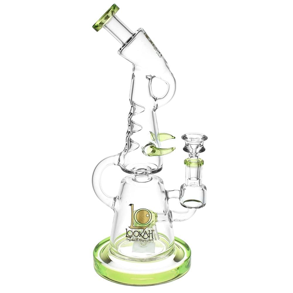 Lookah Glass Wave Recycler Water Pipe | 12.25" | 14mm F - Discreet Smoker