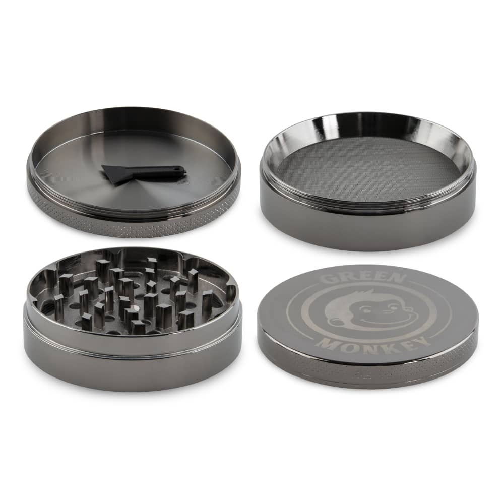 Green Monkey Grinder - Capuchin 4pc - 75mm - Discreet Smoker