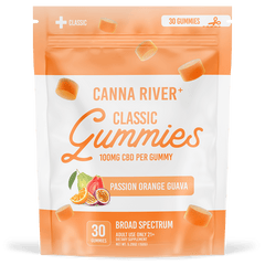Canna River - Broad Spectrum CBD Gummies - Passionfruit, Orange, Guava - Discreet Smoker