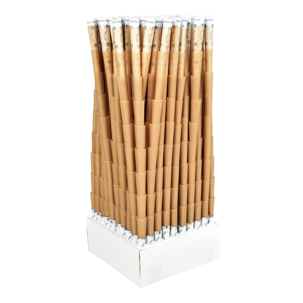 Zig Zag Unbleached Blank Tip Cones | 1 1/4" | 900pc Bulk Box - Discreet Smoker
