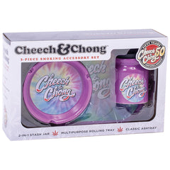 Cheech & Chong Smoke Lover's Gift Set - 3pc / Purple Tie-Dye - Discreet Smoker