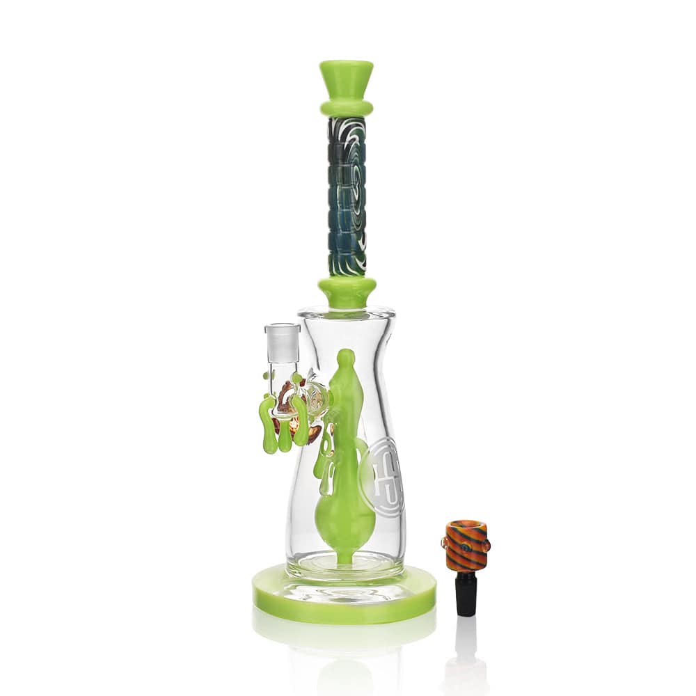 High Society | Jupiter Premium Wig Wag Waterpipe (Slime Green) - Discreet Smoker