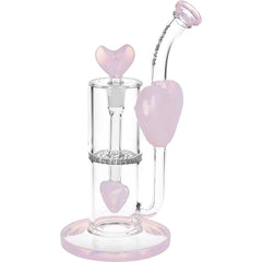 Pulsar Hearts on Hearts Recycler Water Pipe - 8.25" / 14mm F - Discreet Smoker