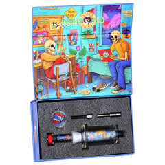 Grateful Dead x Pulsar Inside Print Vapor Vessel & SYF Dab Dish - 9.25" / Deadhead Dorm - Discreet Smoker