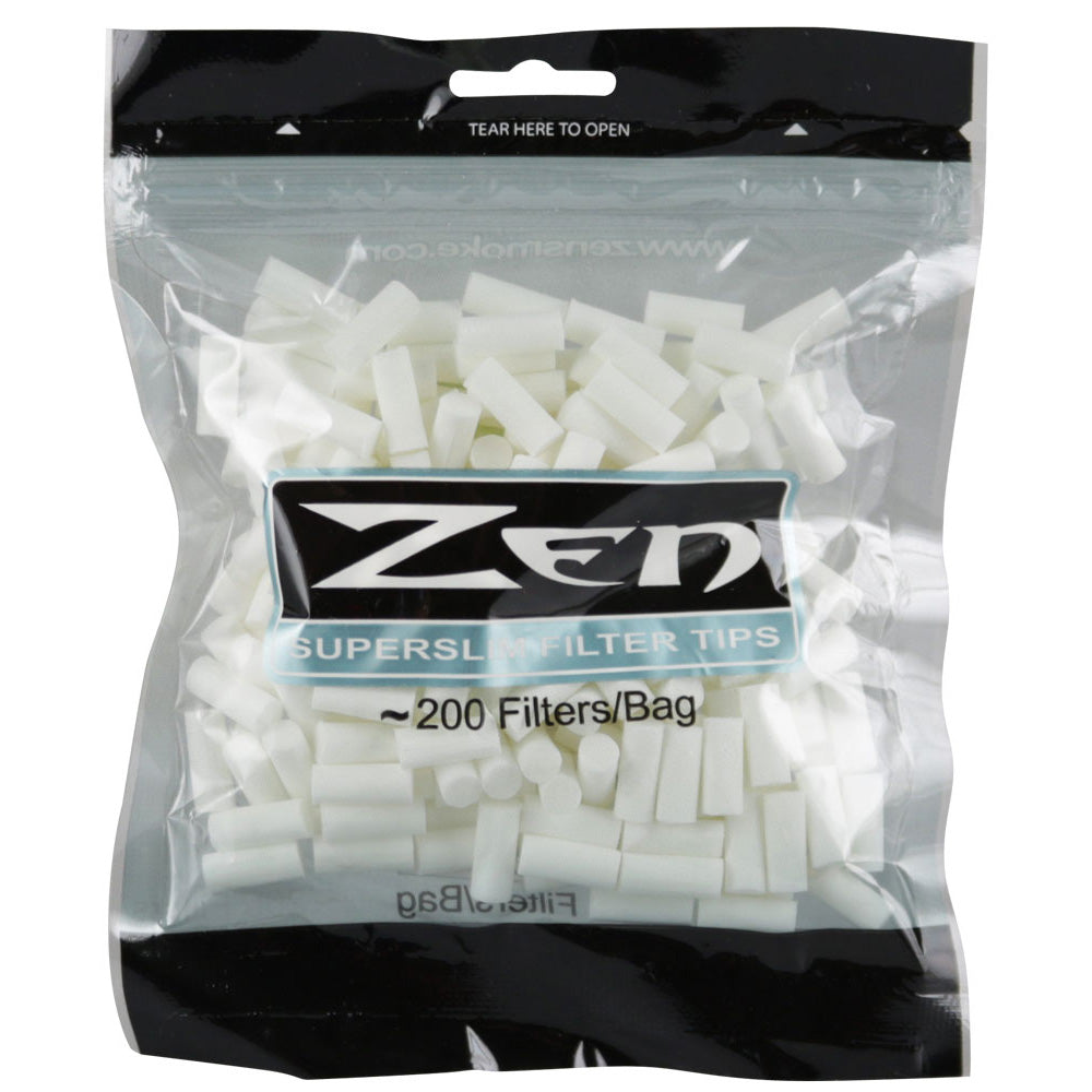 Zen Premium Super Slim Rolling Tips Filter Bag 200pcs - Discreet Smoker