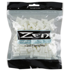 Zen Premium Super Slim Rolling Tips Filter Bag 200pcs - Discreet Smoker