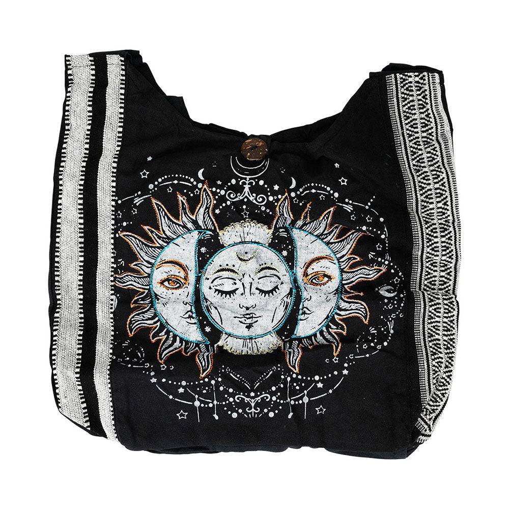 ThreadHeads Sun & Moon Striped Sling Bag - 15"x15" - Discreet Smoker