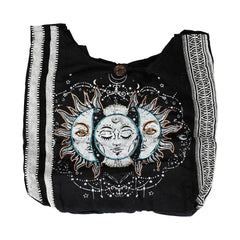 ThreadHeads Sun & Moon Striped Sling Bag - 15"x15" - Discreet Smoker