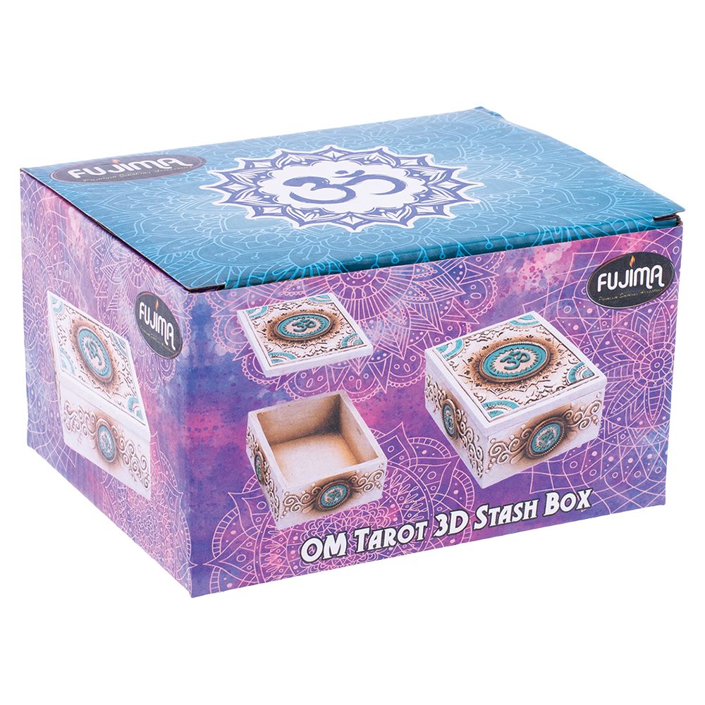 Fujima Om Symbol Tarot Polyresin Stash Box - 5.5"x 4" - Discreet Smoker