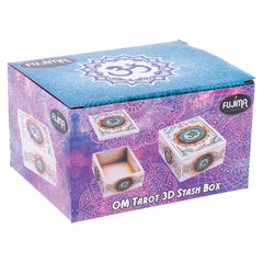 Fujima Om Symbol Tarot Polyresin Stash Box - 5.5"x 4" - Discreet Smoker