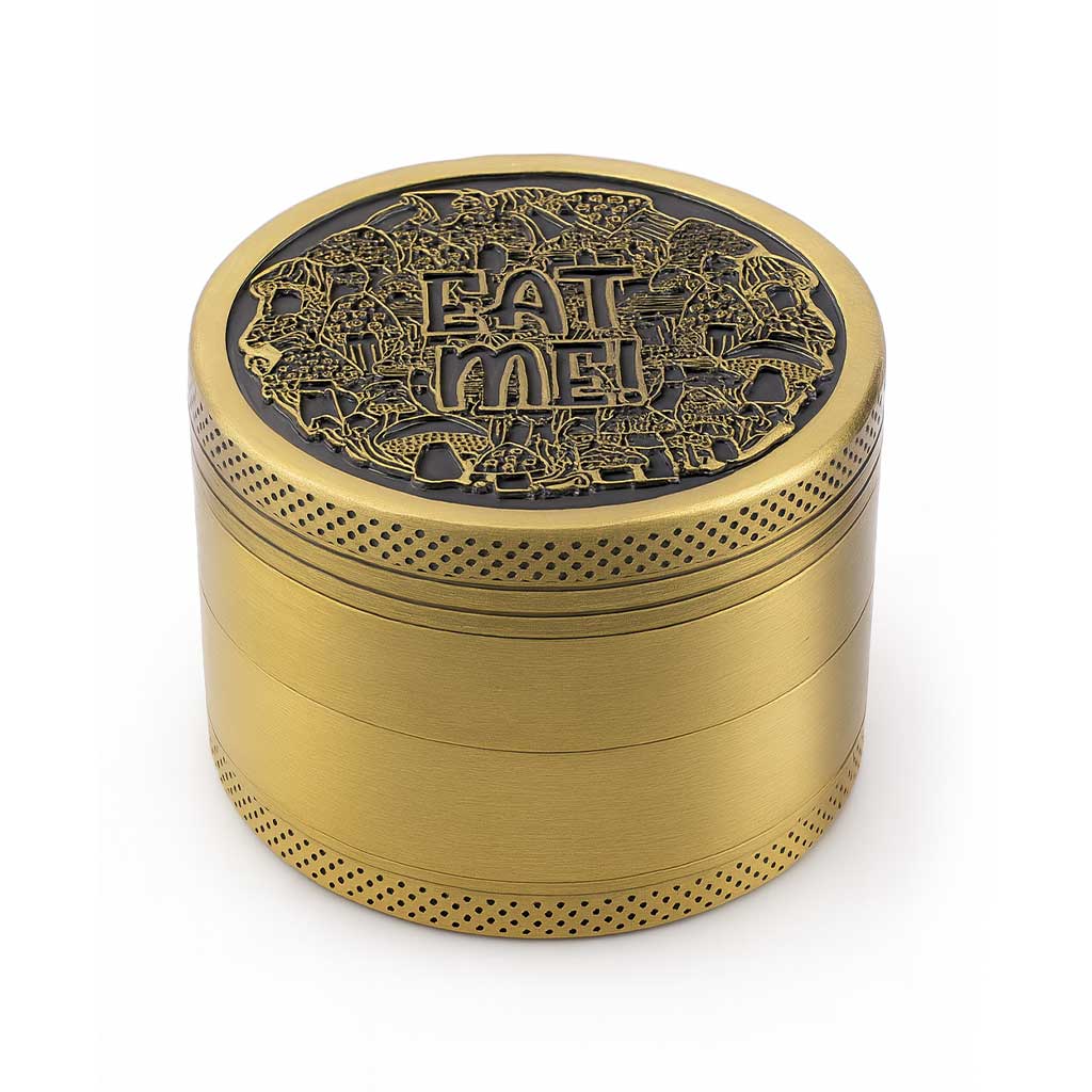 VINTAGE ALUMINUM EMBOSSED HERB GRINDER - Discreet Smoker