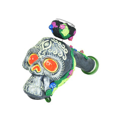 Pulsar Voodoo Skull Bubbler Pipe - 8" / 19mm F - Discreet Smoker