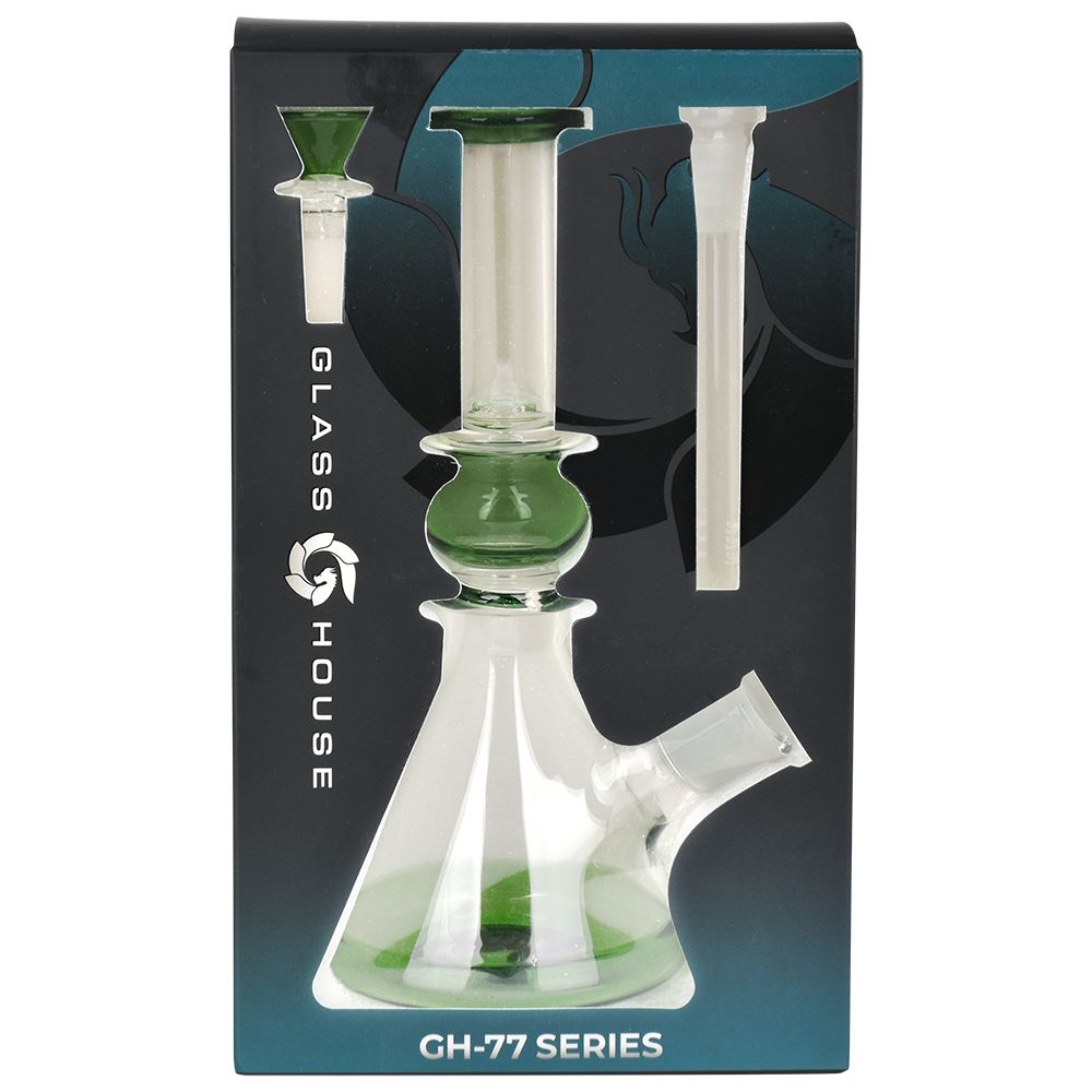 Glass House Orb Beaker Water Pipe - 8.5" / 14mm F - Discreet Smoker