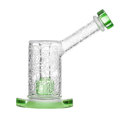 Calibear Sandblasted Seed Of Life Percolator Upright Bubbler - Discreet Smoker