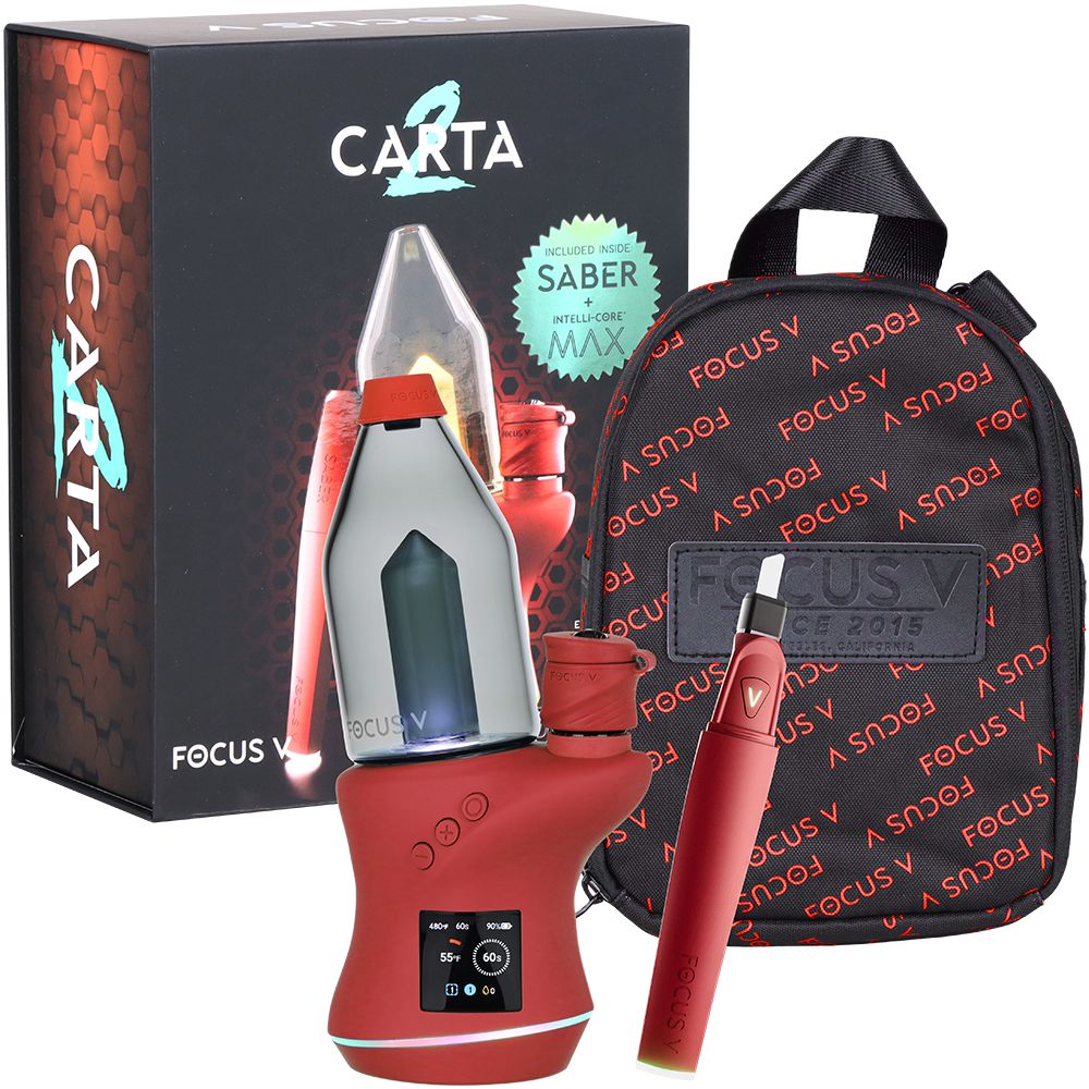 Focus V CARTA 2 eRig MAX Oil Atomizer & Saber Hot Knife Bundle | 2000mAh - Discreet Smoker