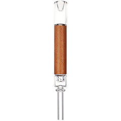 Pulsar Quartz & Rosewood Deco Dab Straw - 5.75" - Discreet Smoker