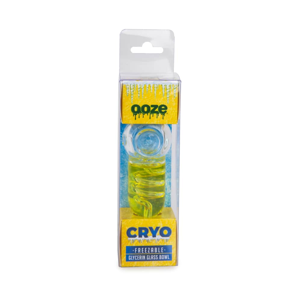 Ooze Cryo Freezable Glycerin Glass Bowl - Discreet Smoker