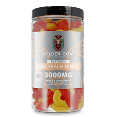 Platinum CBD Gummies 3000mg - Peach Rings - Discreet Smoker
