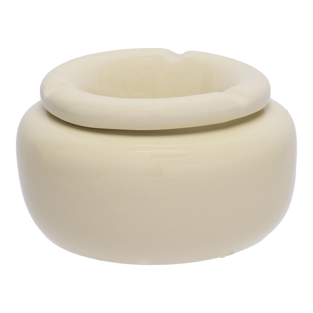 Fujima Moroccan Ceramic Ashtray - White Pearl / 5" - Discreet Smoker