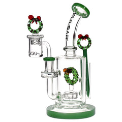 Pulsar Holidaze Series Glass Dab Rig Set | 8.25" | 14mm F - Discreet Smoker