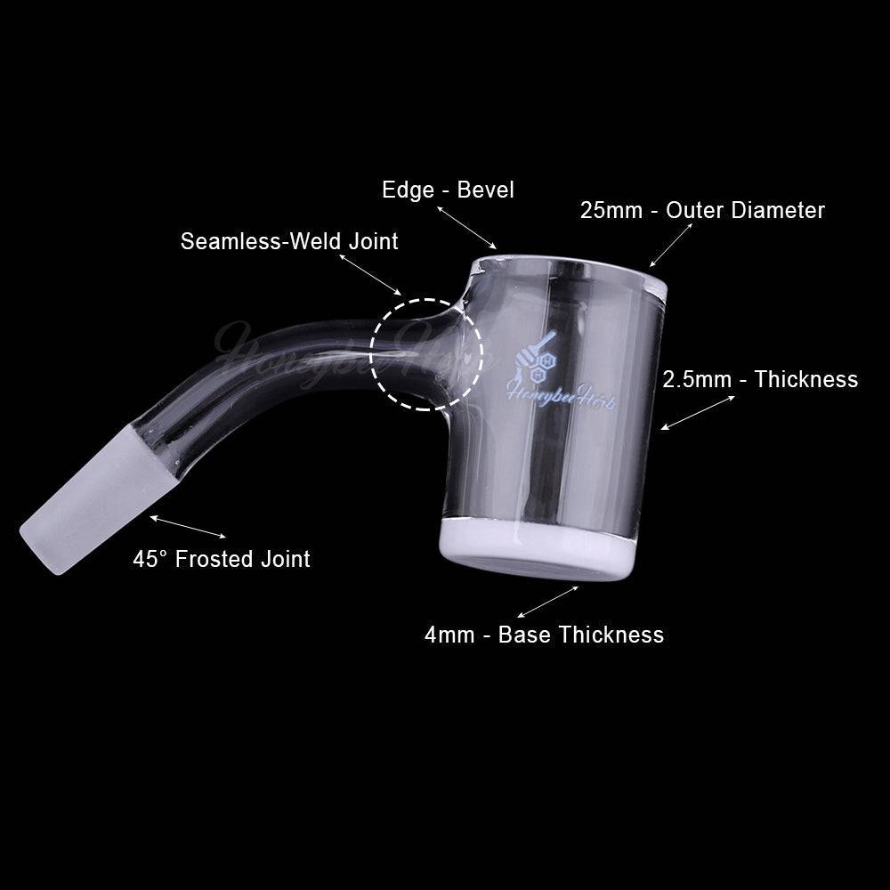 HONEY & MILK BEVEL QUARTZ BANGER - 45° DEGREE | BL - Discreet Smoker